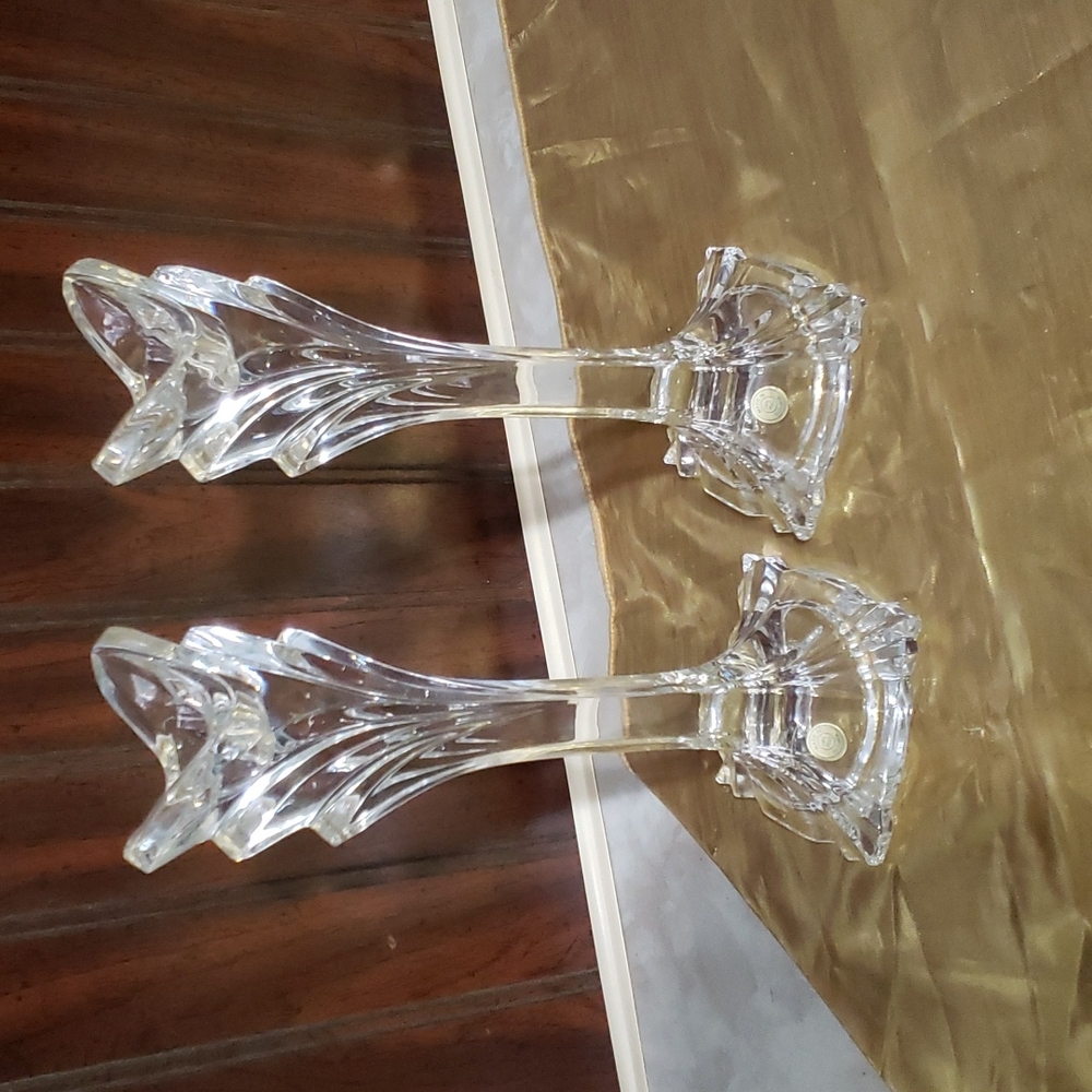 Mikasa pair of  crystal vases